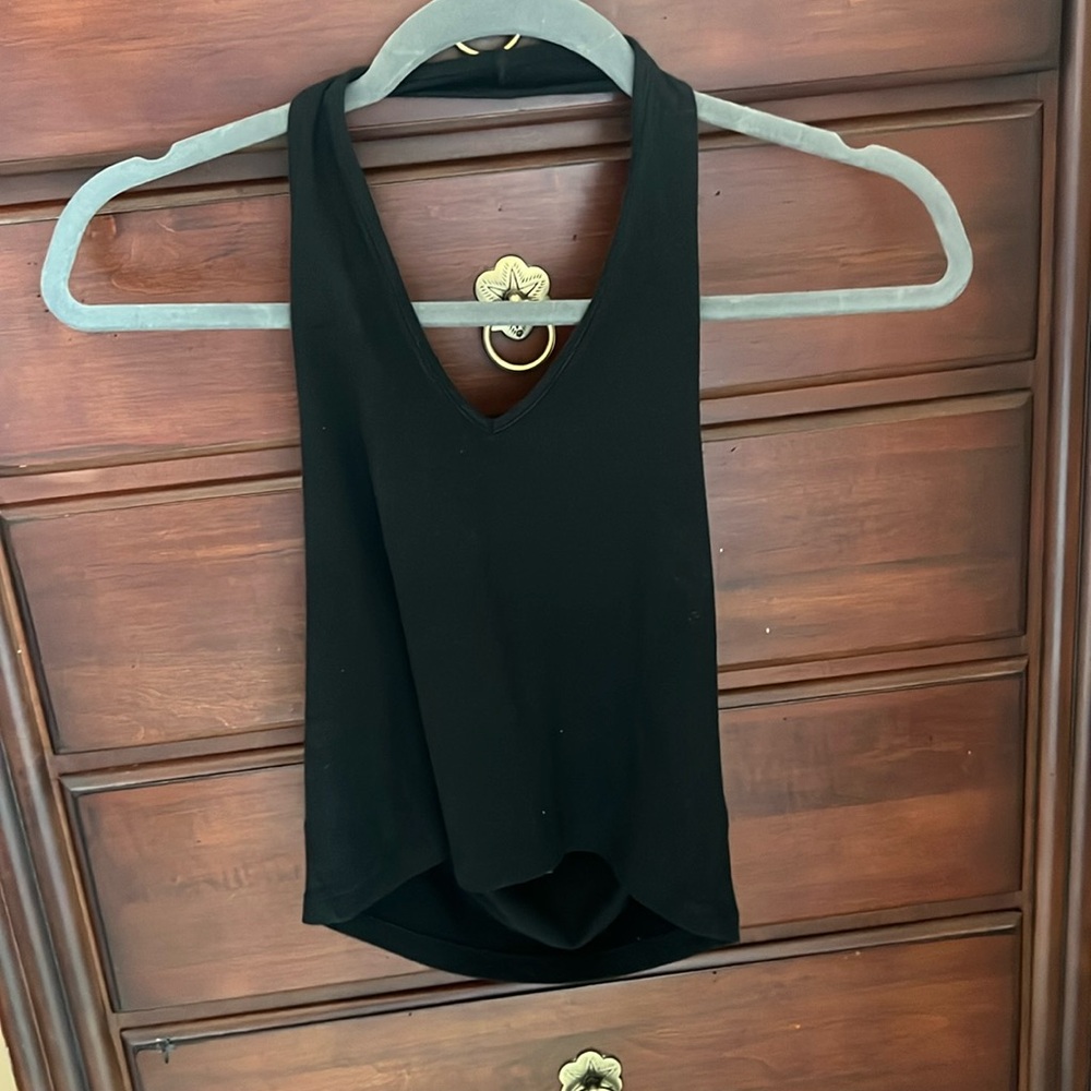 Wild Fable Black Knit Halter Top Medium